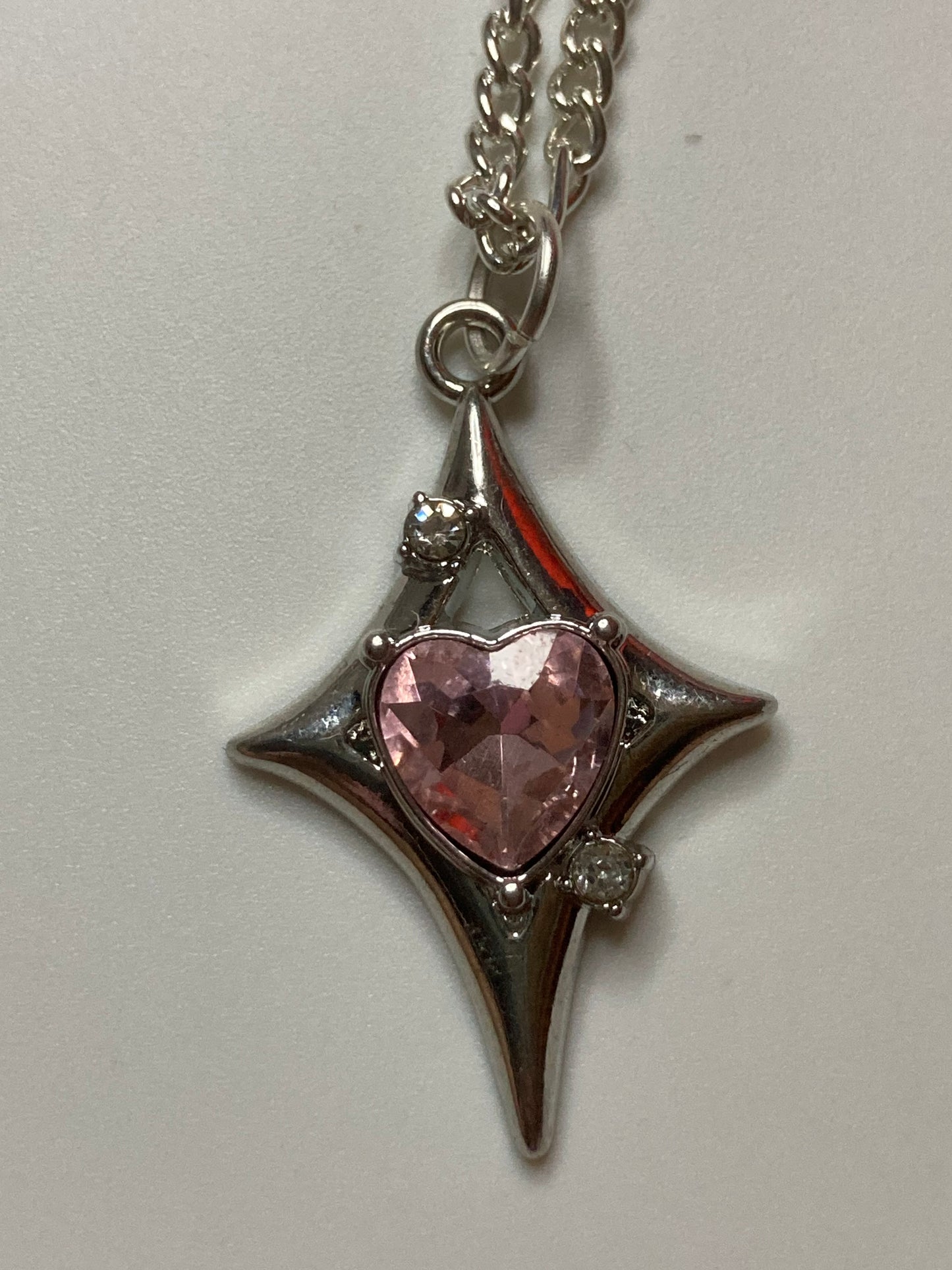 Silver and Pink Crystal Necklaces - Multi Design