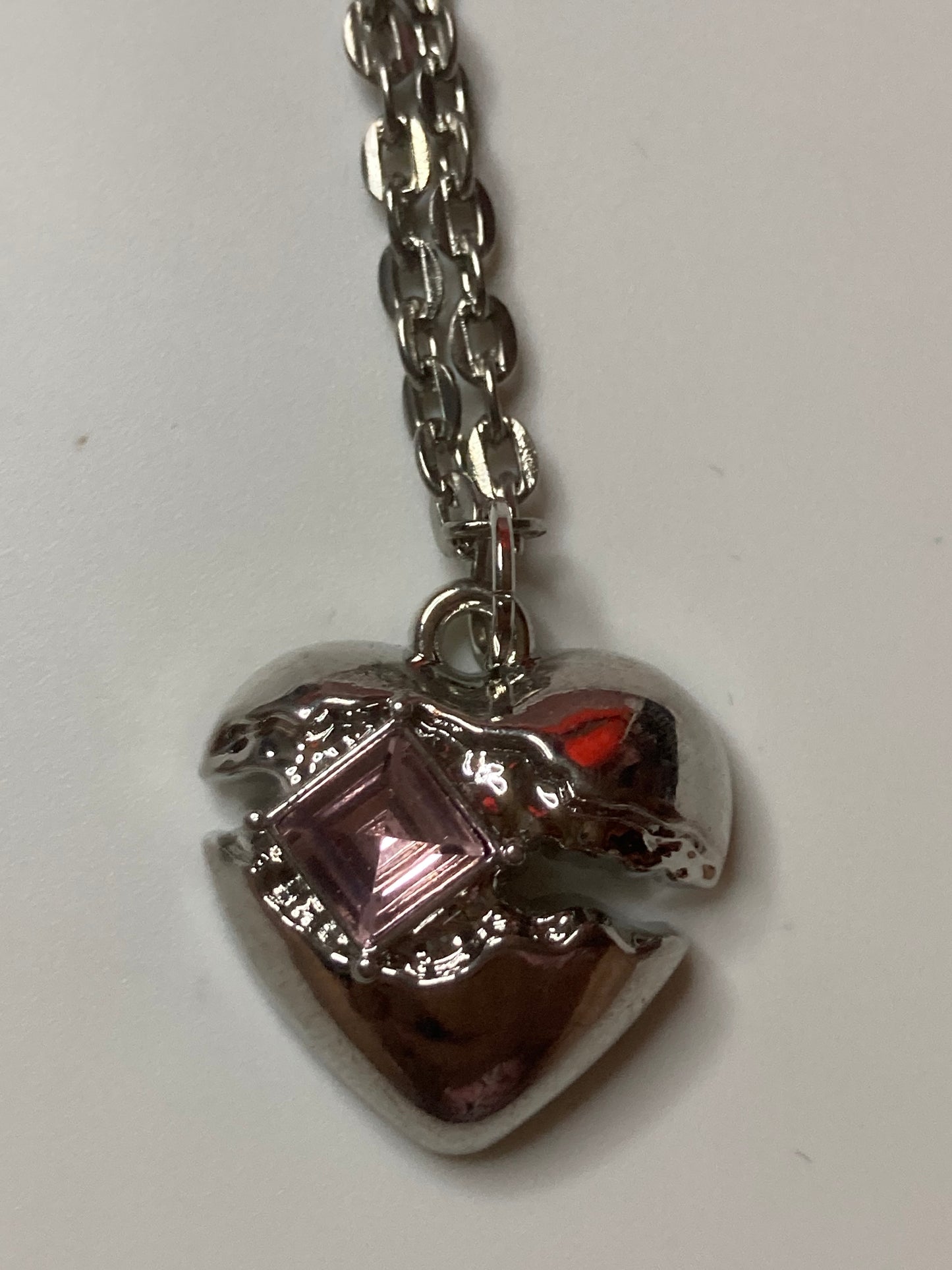 Silver and Pink Crystal Necklaces - Multi Design