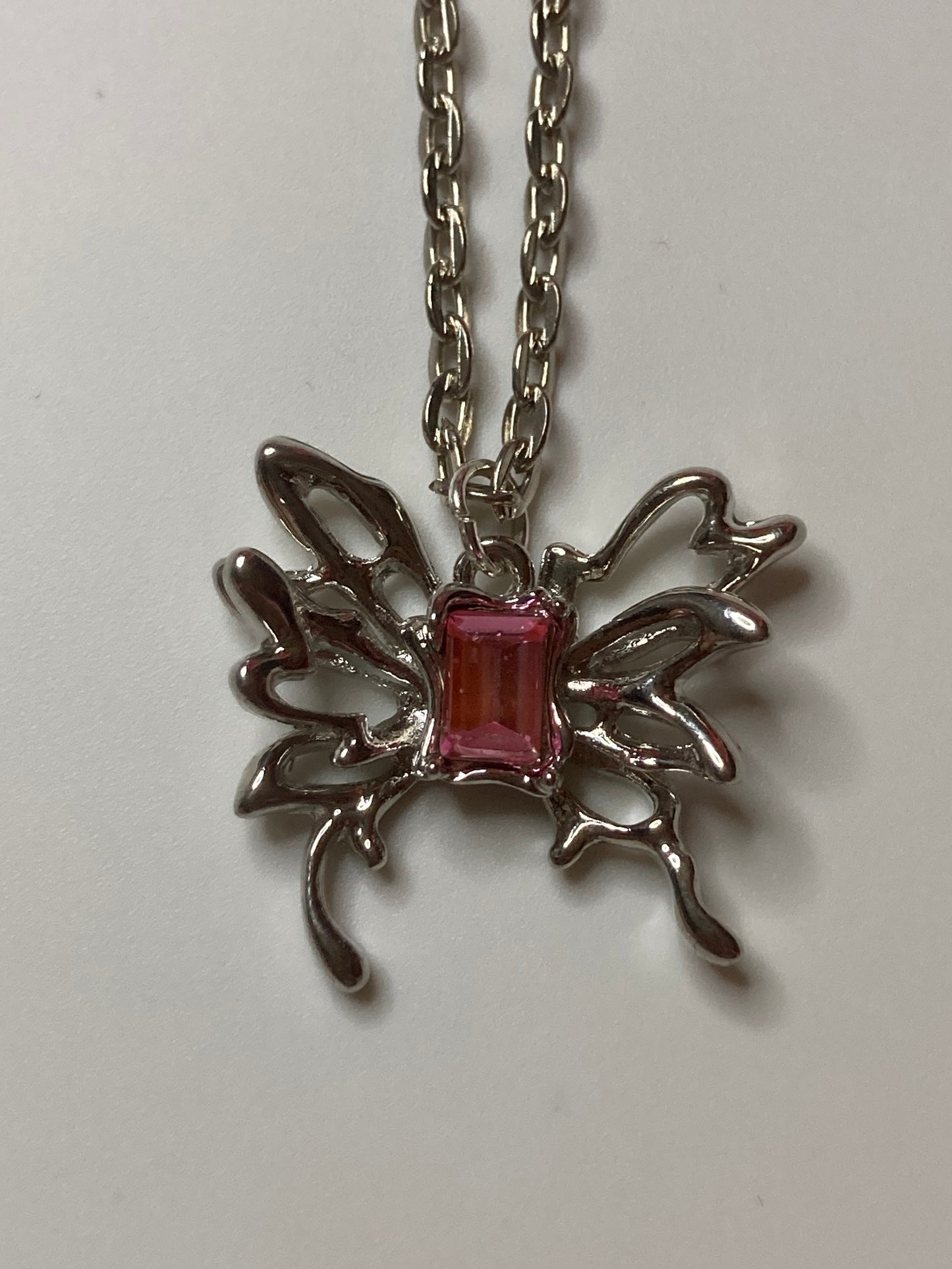 Silver and Pink Crystal Necklaces - Multi Design