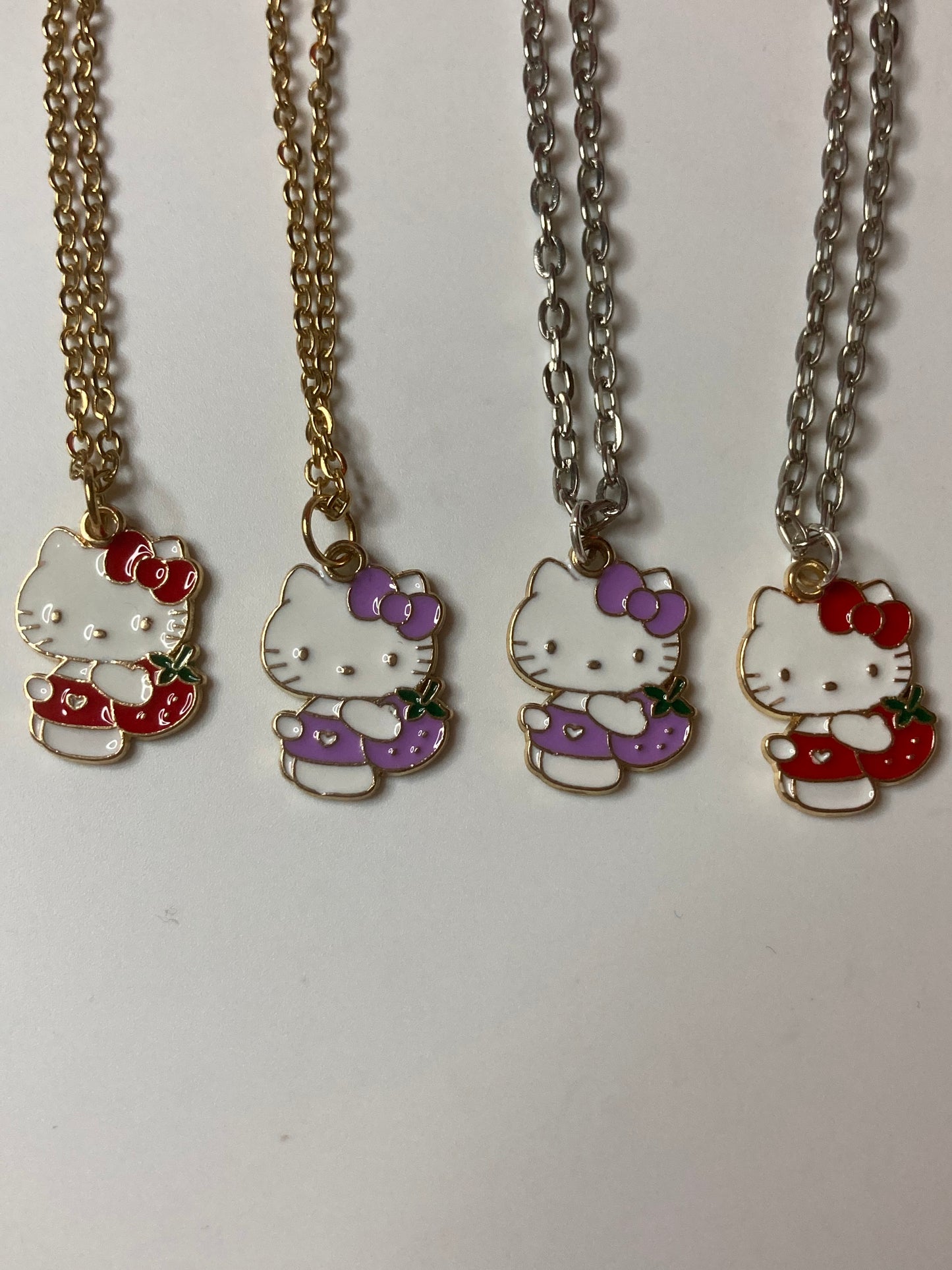 Gold and Silver Hello Kitty Necklace