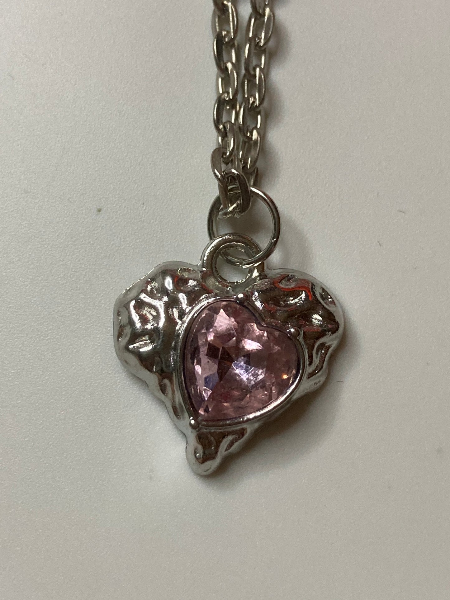 Silver and Pink Crystal Necklaces - Multi Design