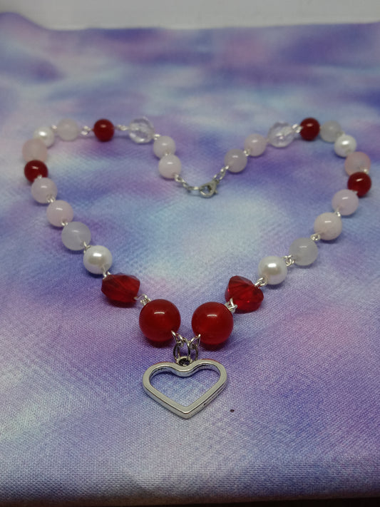 Metal Heart Valentines Necklace