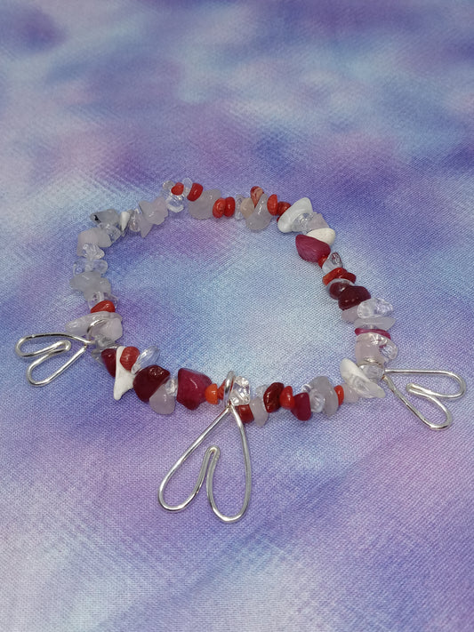 Valentines Crystal Chip Bracelet